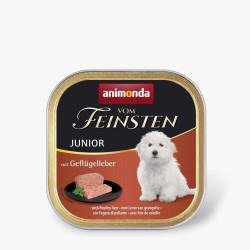 mangime animonda vom feinsten junior fegato di pollame per cani 150g