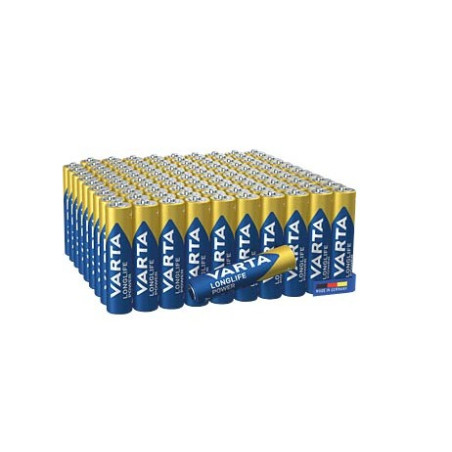 set di pile alcaline longlife power batterie lr03 aaa micro tray