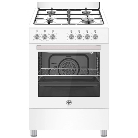 cucina a gas la germania se664eb24 con 4 fuochi classe a bianco [se664eb24]
