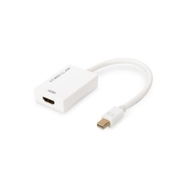 adattatore assmann displayport - hdmi m/f 0,2m akt bianco