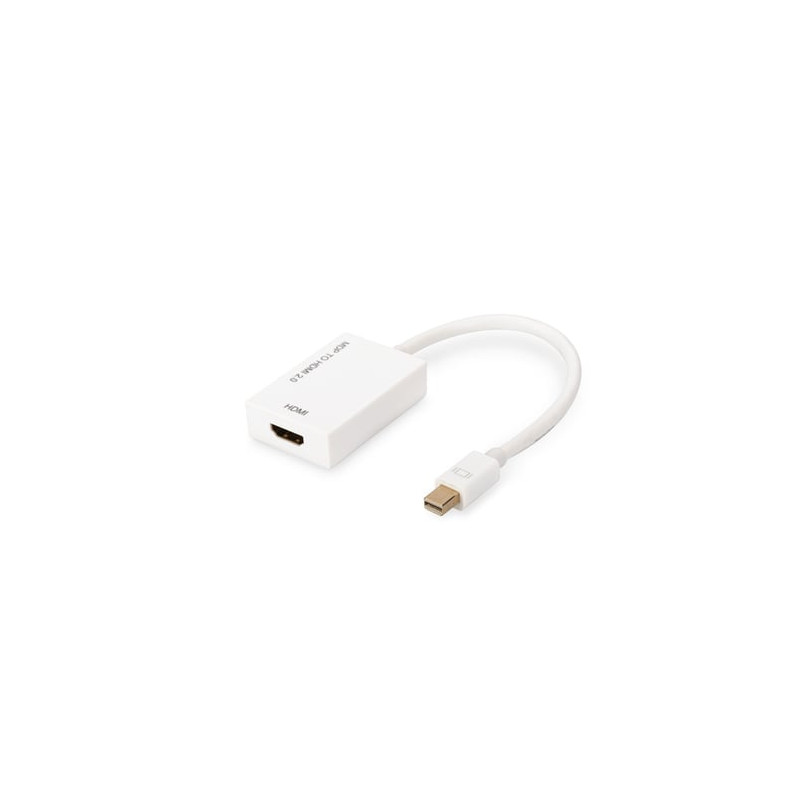 adattatore assmann displayport - hdmi m/f 0,2m akt bianco
