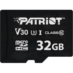 32gb scheda microsdhc patriot vx v30 microsdhc/xc nero [sfpatmdg32vxv30]