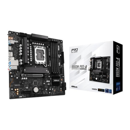 scheda madre asrock b860m pro-a lga 1851 atx 4x ddr5 nero [90-mxbrr0-a0uayz]
