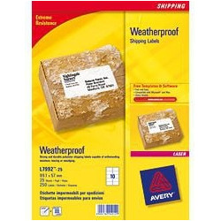 Etichette avery laser imperm. l7992-25fogli (10 etichette/foglio