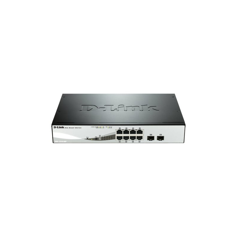 switch d-link 48,3cm d-link 8xge 10/100/1000 /2xsfp poe/l2/snmp