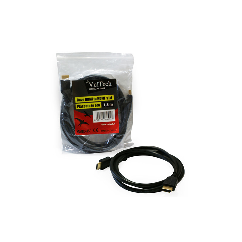 cavo vultech hdmi to hdmi v. 1.4 1,8mt. (aa14302) [aa14302]