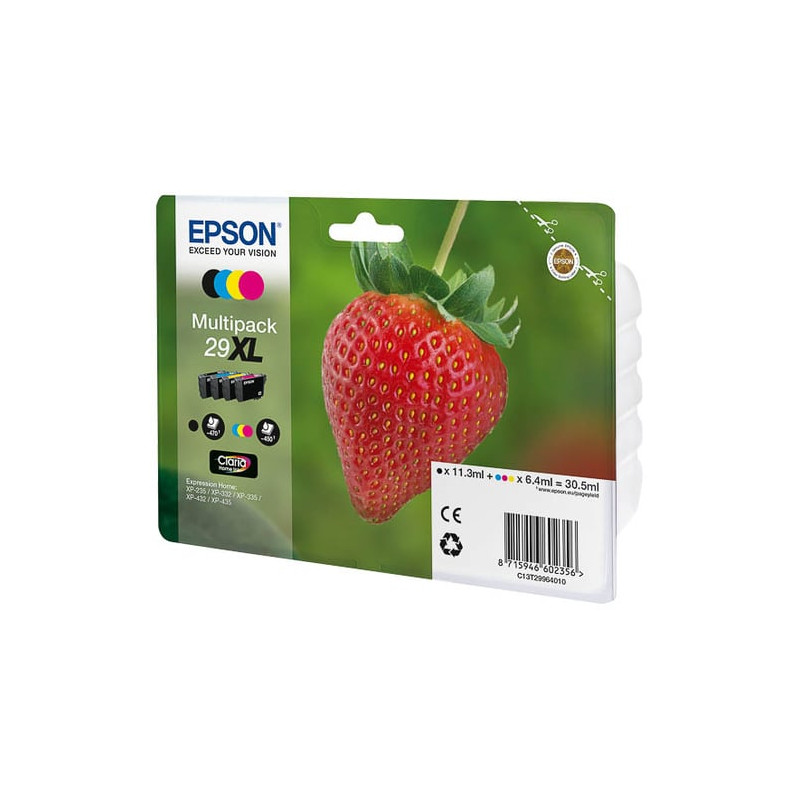 cartuccia epson claria home multipack 29xl bk/c/m/y t 2996 [c13t29964010]