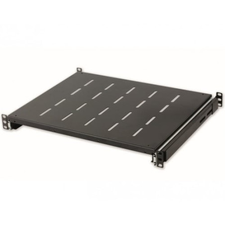 Mensola per rack 19'' estraibile 350mm nera