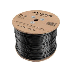 cavo di rete in matassa lanberg utp cat.5e 305m 100 cu [lcu5-30cu-0305-bk]