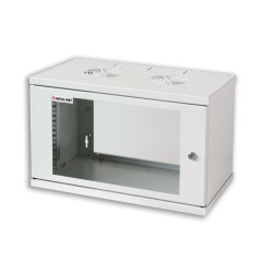 Armadio rack 19'' a muro 16 unità prof. 400 grigio assemblato