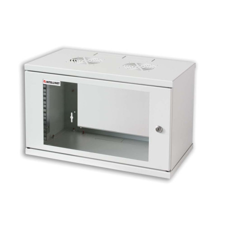 Armadio rack 19'' a muro 16 unità prof. 400 grigio assemblato