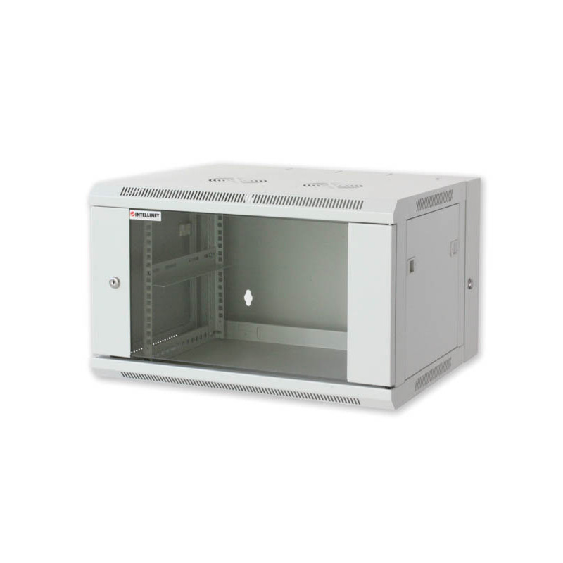 Armadio rack 19'' a muro 9 unità due sezioni nero