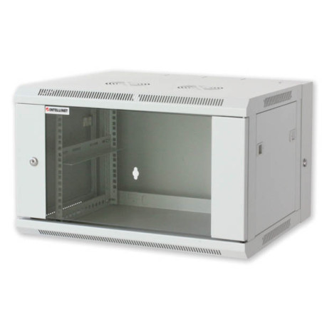 Armadio rack 19'' a muro 9 unità due sezioni nero