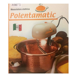polentina lar in rame, tonda, induzione, 6,5l, 30cm