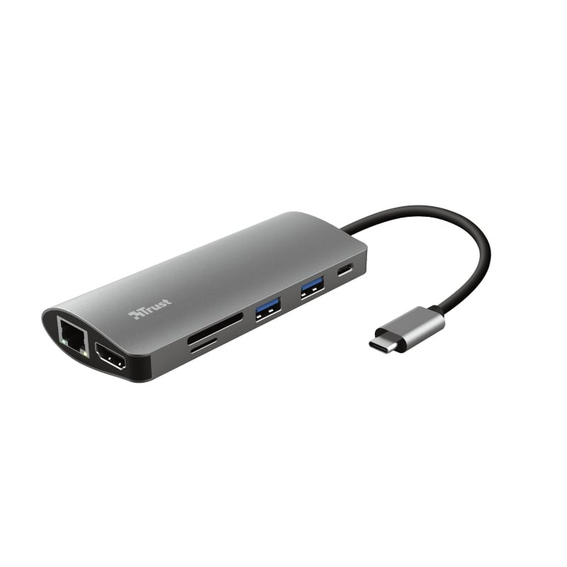 hub usb usb-c trust dalyx 7-in-1 usb-c in alluminio