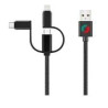 cavo usb igloo 3in1 a lighting/tipo-c/micro [lf-09w_2/nb]