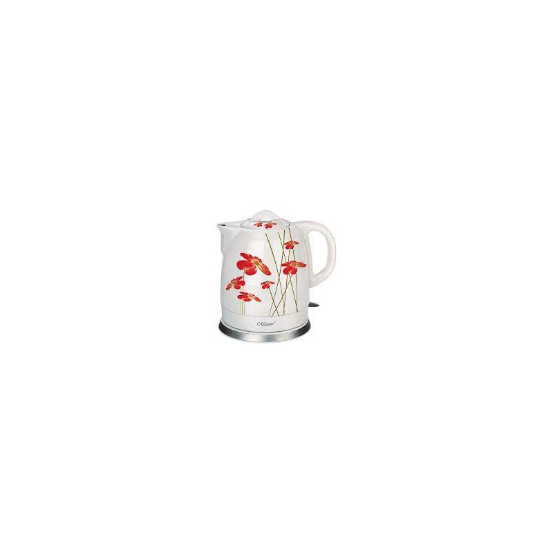 bollitore elettrico maestro in ceramica 1.5l/1200w/bianco/rosso [mr-066