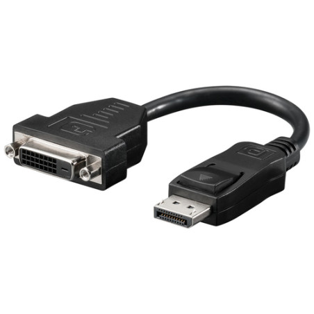 Cavo monitor displayport maschio a dvi-d femmina 20 cm nero