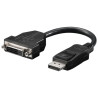 Cavo monitor displayport maschio a dvi-d femmina 20 cm nero