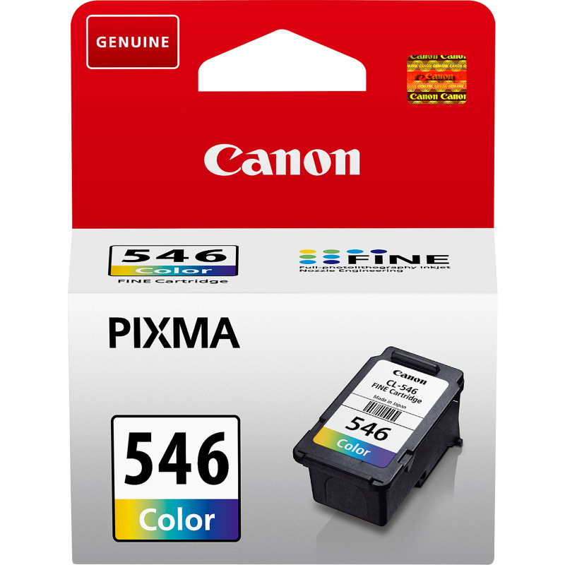 cartuccia canon cl-546 a colori 180p 8ml ciano magenta giallo