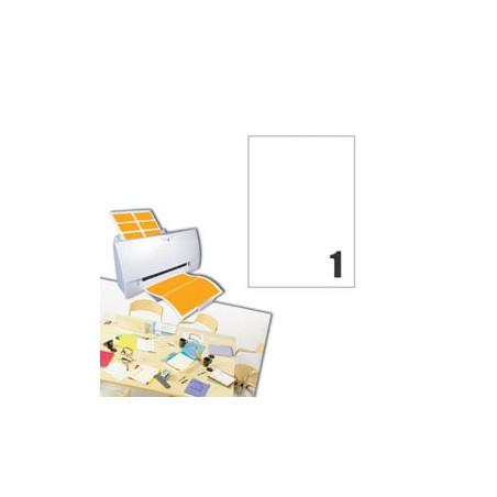 Etichette tico arancio fluo 70 fogli a4 1 etichette/foglio 210x297