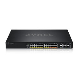 switch zyxel layer 3 lite gestito 24 poe 400w nero [xgs2220-30hp-eu0101f]
