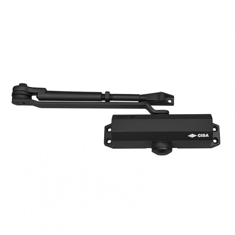 chiudiporta cisa 60461 new base multiforce en 2-4 nero [60461.03.0.44]