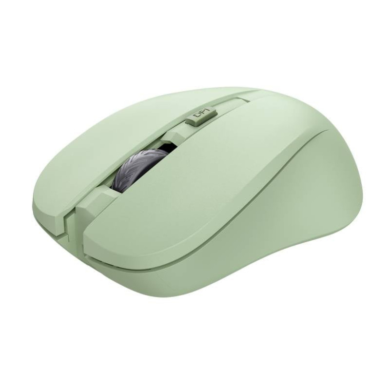 mouse trust mydo selenzioso senza fili ottico 1800dpi verde [25042]