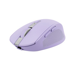 mouse trust senza fili ricaricabile usb/bluetooth viola [25384]