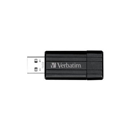 Pen drive 16gb verbatim usb 2.0 pinstripe colore nero