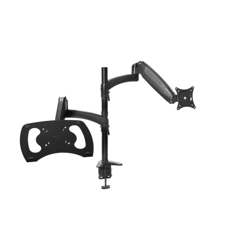 braccio per monitor trust doppio 32" nero [25337]