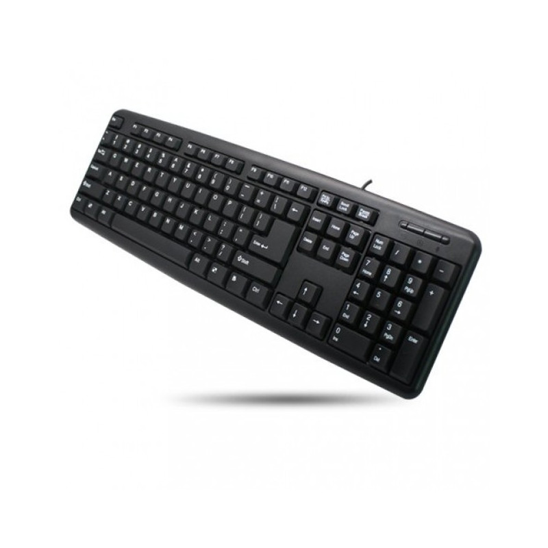Tastiera techly 105 tasti usb standard, colore nero