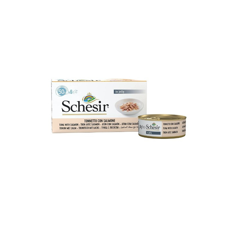 cibo umido per gatti agras pet foods schesir tonno con salmone in