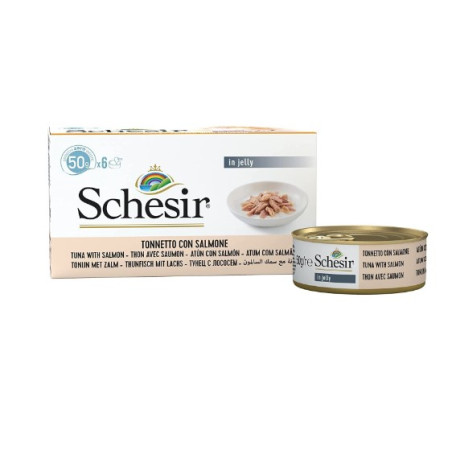 cibo umido per gatti agras pet foods schesir tonno con salmone in