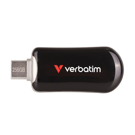 pen drive 256gb verbatim plectra usb-c 3.2 nero [30226]