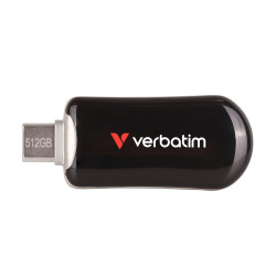 pen drive 512gb verbatim plectra usb-c 3.2 nero [30227]