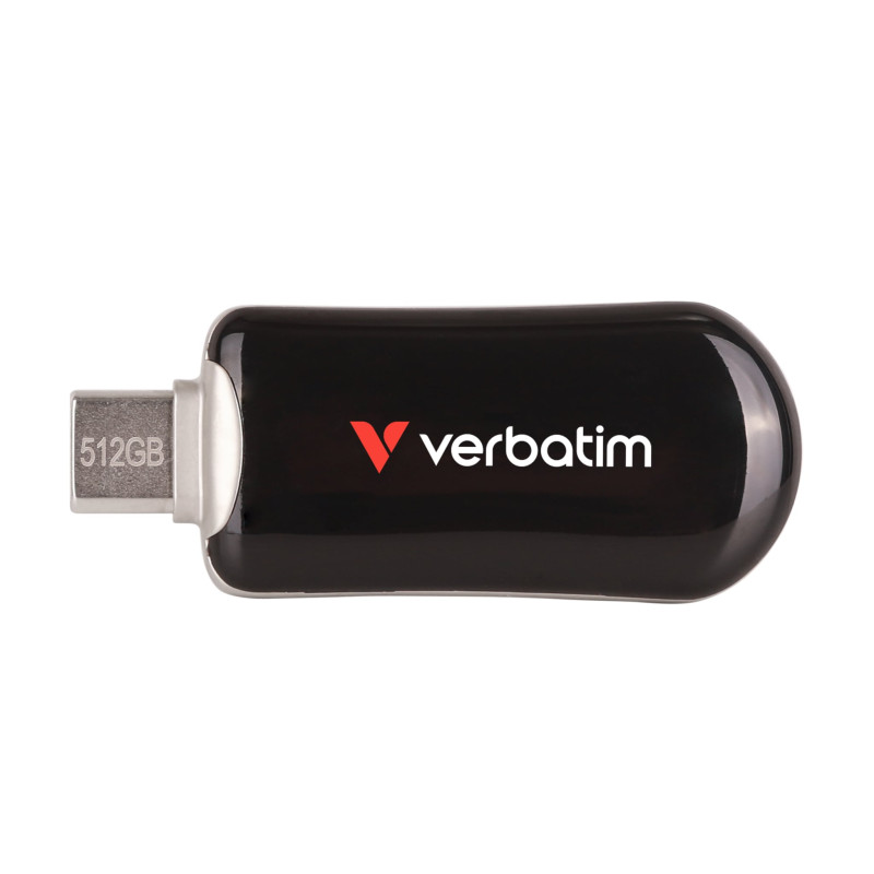 pen drive 512gb verbatim plectra usb-c 3.2 nero [30227]