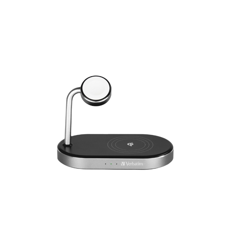 stazione di ricarica verbatim wcs-02 44w 3a 3in1 nero/alluminio