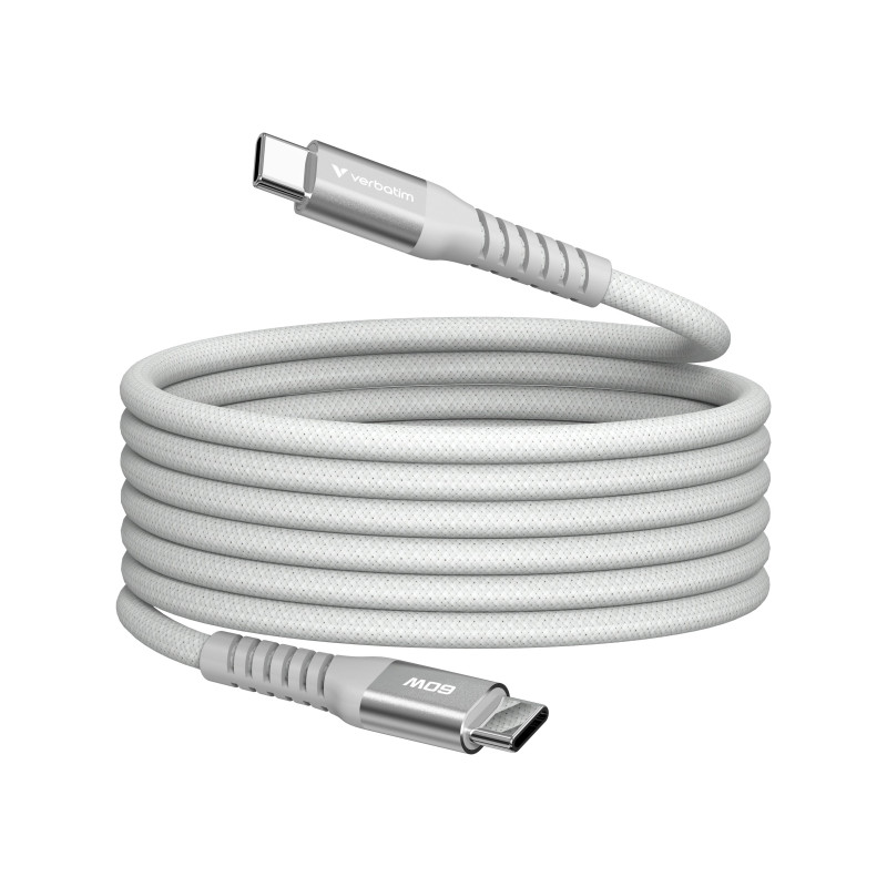 cavo usb-c verbatim sync charge usb-c 60w magnetic 1,2m grigio