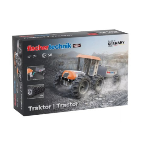 veicolo fischertechnik trattore nero/arancione 58pz [576107]