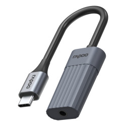 adattatore rapoo uca-1012 usb-c a 3.5mm audio m/f grigio