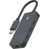 hub usb 3.0 rapoo uch-4002 a 4 porte usb-c vers usb-c