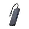 adattatore multiporta rapoo ucm-2004 8 in 1 usb-c 7.5w grigio