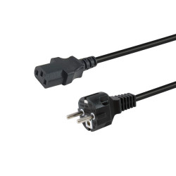cavo di alimentazione equip 112111 da c13 a cee7/7 f/m 3m 10a 2500w