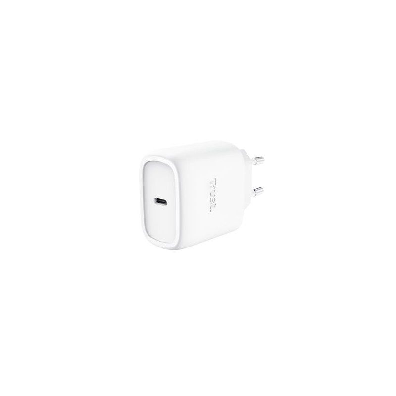 alimentatore da rete trust maxo 45w usb-c gan + cavo 2m bianco
