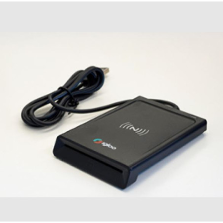 lettore smart card igloo con nfc usb type-a nero [ar-01]