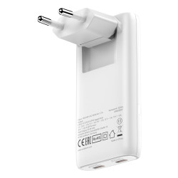 caricabatterie di rete verbatim fold n go gan 65w 20v bianco [32353]