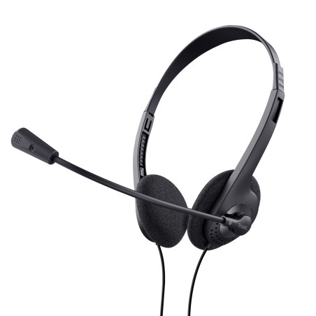 cuffie trust a padiglione per musica/chiamate con microfono nero