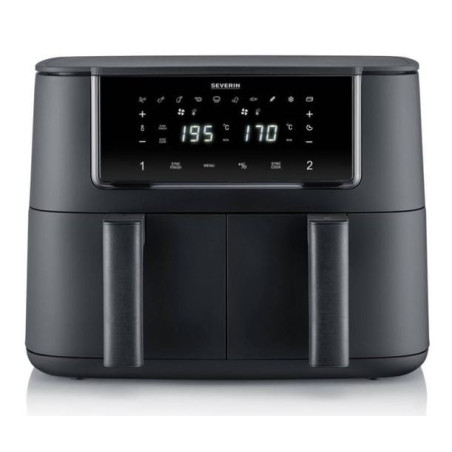 friggitrice ad aria severin fr 2463 doppia cestello 8l 2600w nero