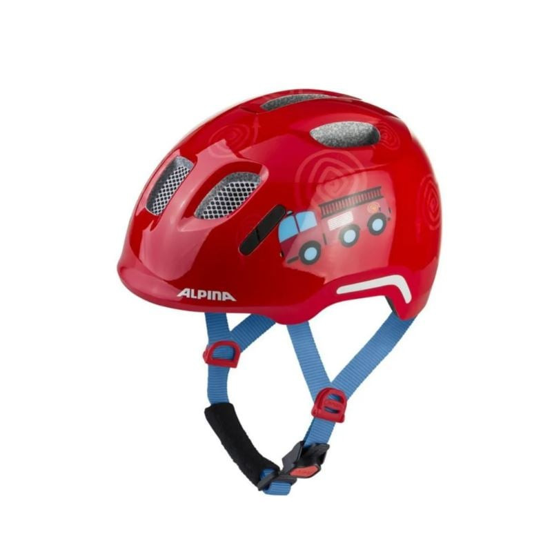 casco bici alpina ximo 2 flash fire fighter lucido 49-54 rosso